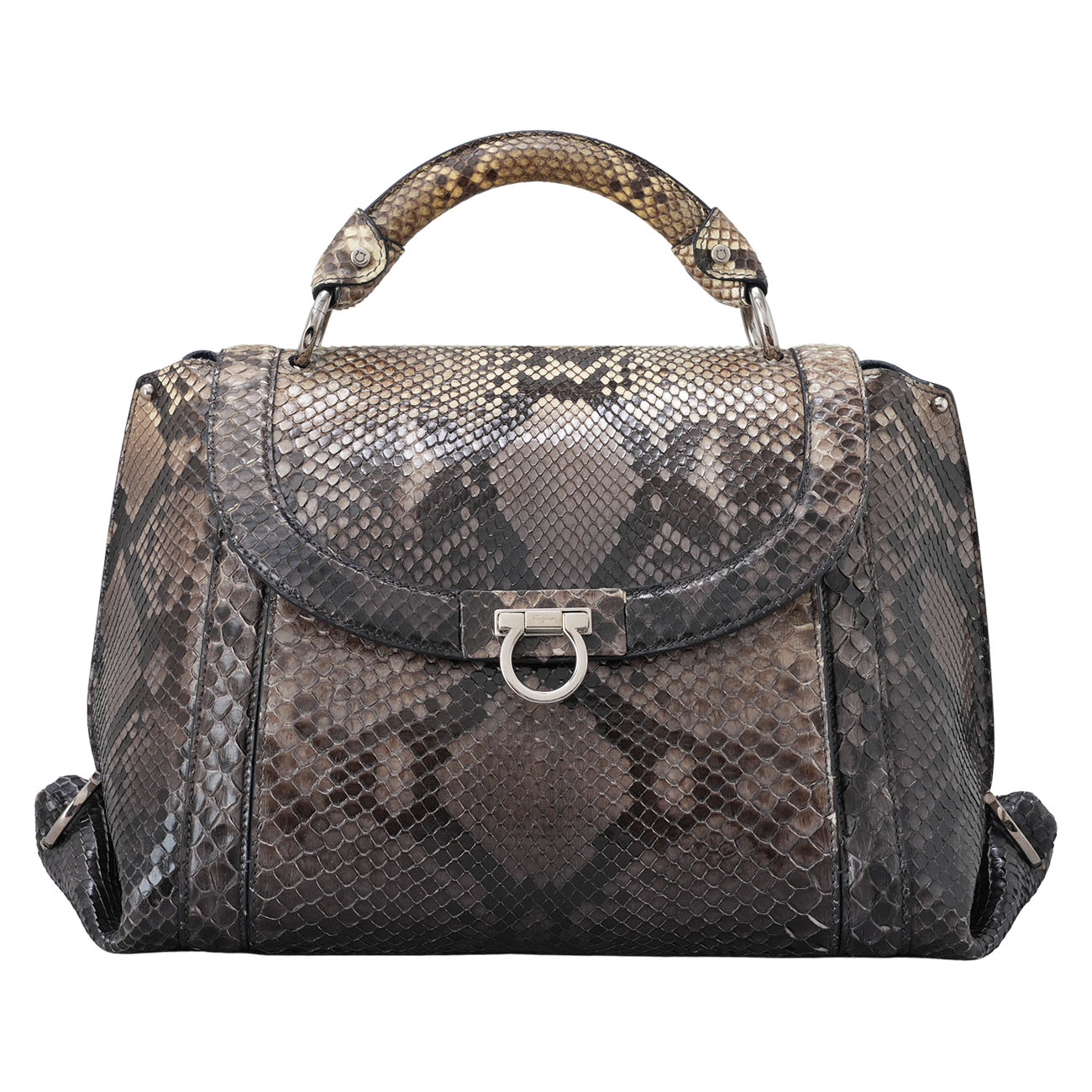 FERRAGAMO(USED)페레가모 소피아 파이톤 토트백